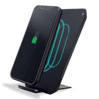 QI 10W Foldable Design Mobile Phone Fast Wireless Charging Stand with Type-C Cable