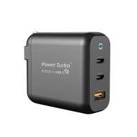 WiWU GaN Power Turbo 3 in 1 Charger for tablet laptop wall charger 65W fast charger with QC3.0 and dual Type C